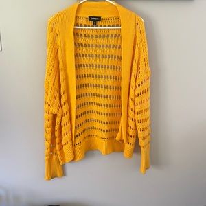 Yellow Knit Express Cardigan Medium